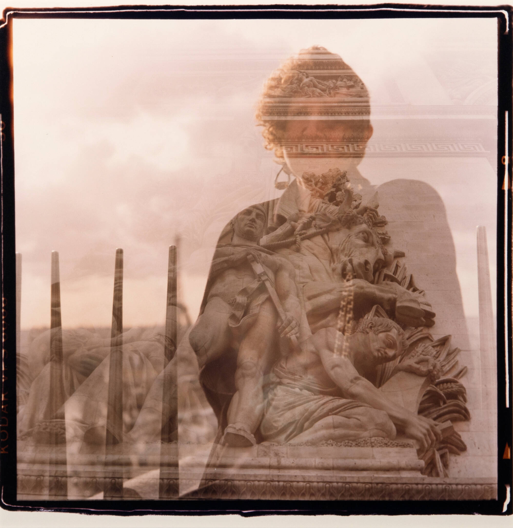 Double exposure photograph taht includes a self-portrait of the photographer Claudia S. Liberatore.